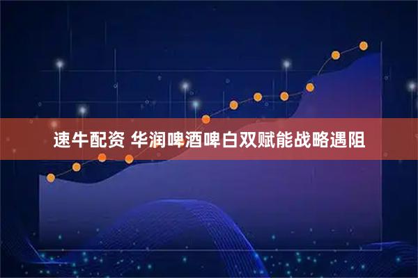 速牛配资 华润啤酒啤白双赋能战略遇阻